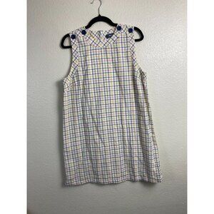 Modcloth Up With The Fun Plaid  Sleeveless Shift Dress‎ Women Large Pinup Retro